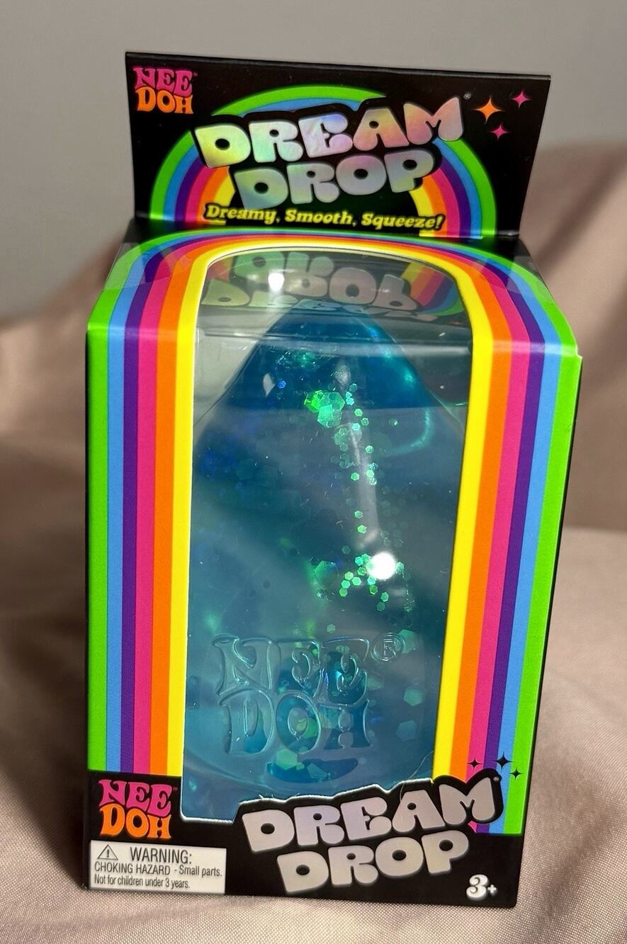 NeeDoh Dream Drop Blue Squishy Fidget Toy Sensory Stress Ball Schylling NEW